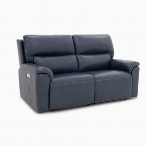 Leather Power Reclining Loveseat 