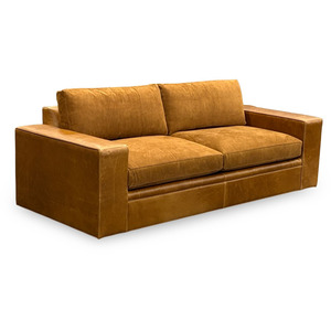 Leather Two Cushion Sofa