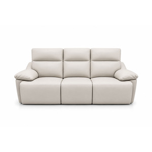 Power Motion Pebble Leather Sofa