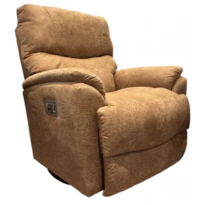 La-Z-Boy Leather Power Rocking Recliner w/ Headrest & Lumbar