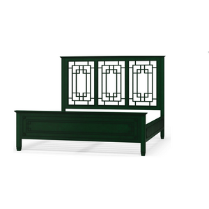 King Panel Bed- Green