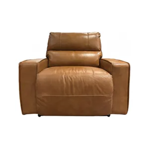 Maddox Power Reclining Chair &amp; a Half w/ Headrest - Topflight Camel