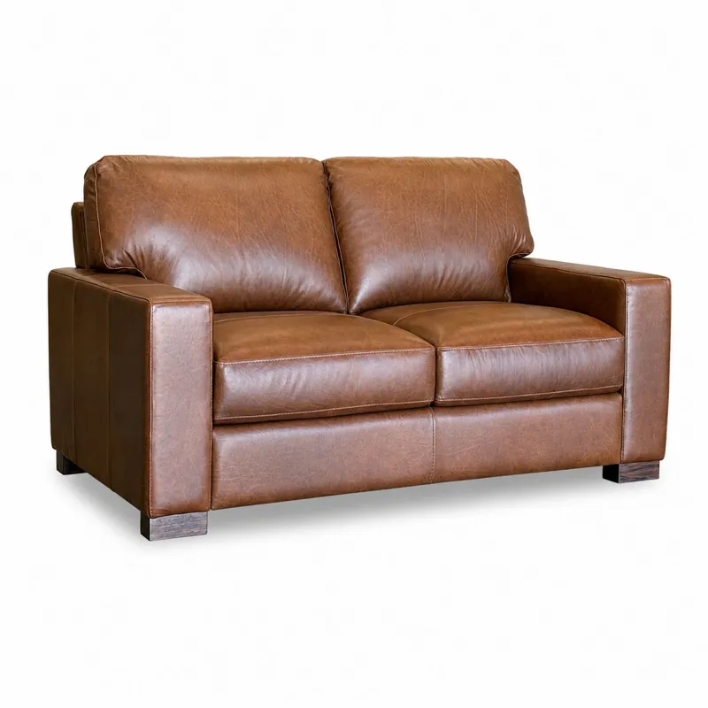 Italian Leather Loveseat