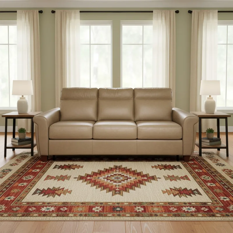 Leather Sleeper Sofa 