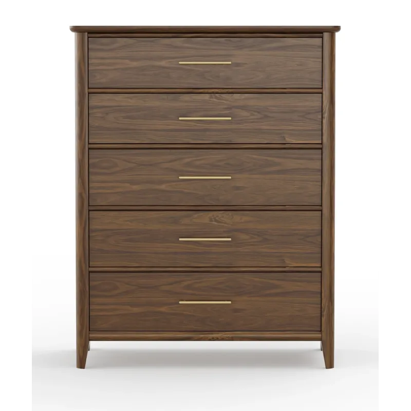 Nordhaven-Nordic Walnut Chest 5 Drawer