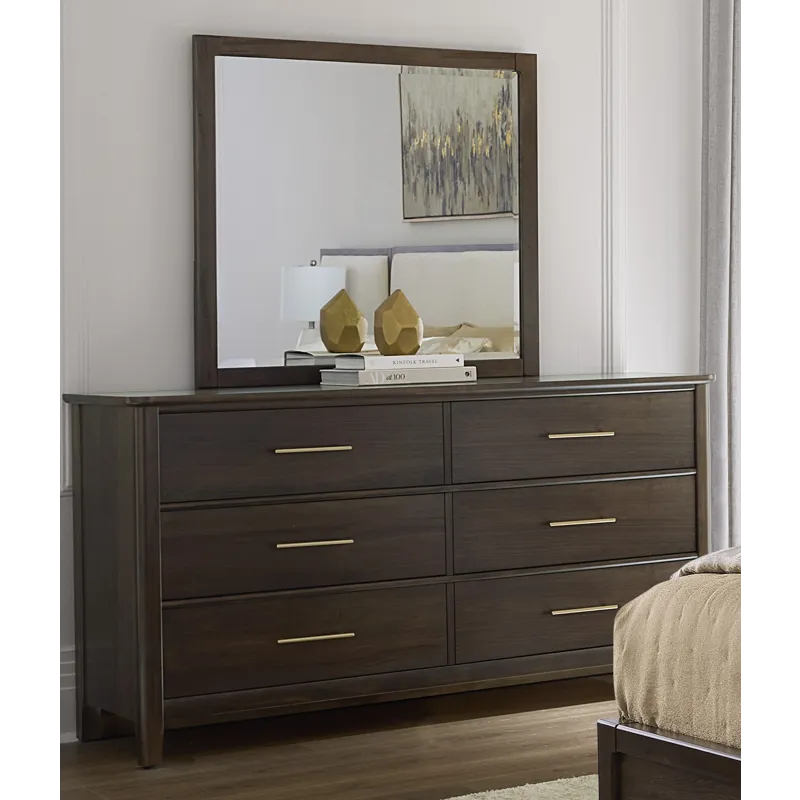 Nordhaven-Nordic Walnut Dresser 6 Drawer