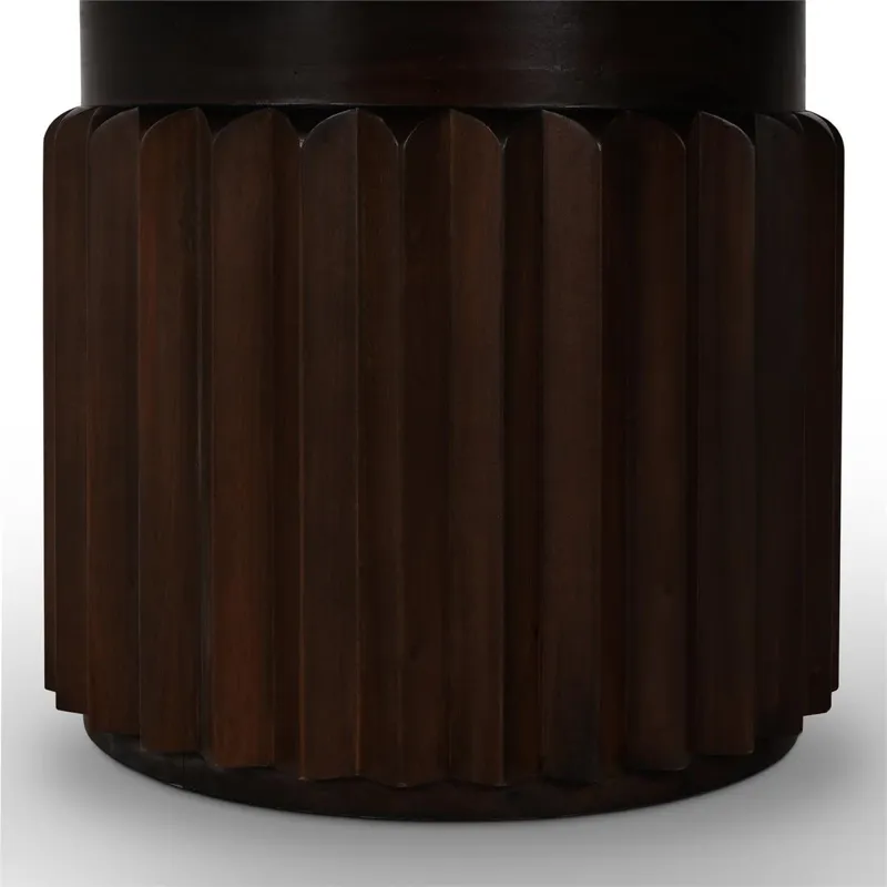 Colorado Round Dining Table 60'' - Dark Walnut w/ 4 Chairs