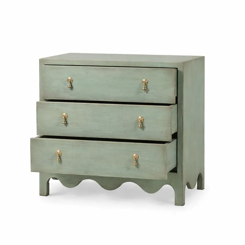Chloe 3 Drawer Dresser - Vintage Moss Green