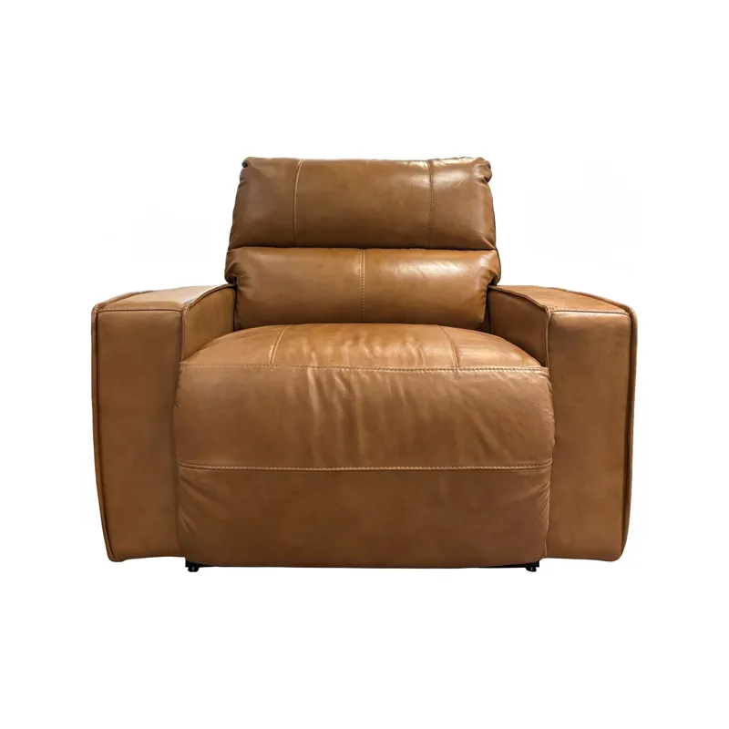 Maddox Power Reclining Chair &amp; a Half w/ Headrest - Topflight Camel