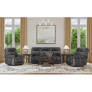 Alexander Power Reclining Sofa with Console, Power Headrest & Lumbar