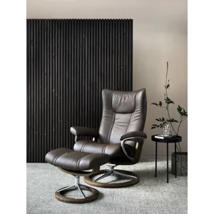 Wing Recliner and Ottoman- Available in 3 sizes & +40 top grain leathers 