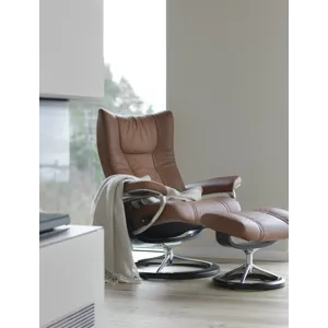 Wing Recliner and Ottoman- Available in 3 sizes & +40 top grain leathers 
