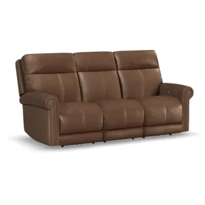 Alexander Power Reclining Sofa with Console, Power Headrest & Lumbar