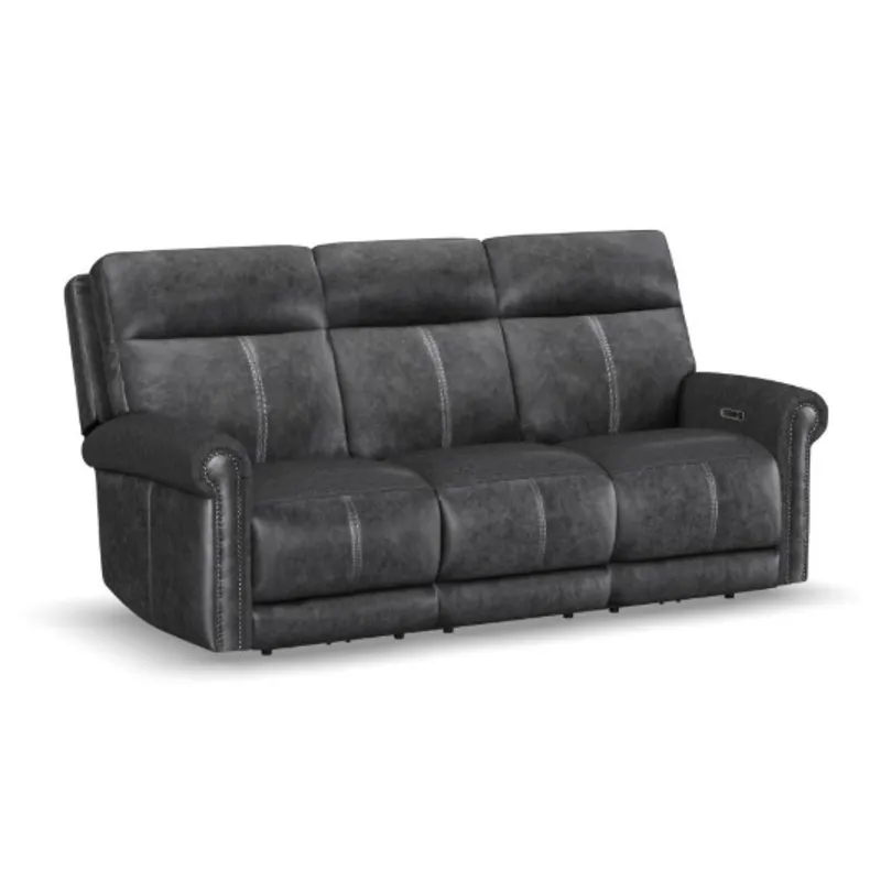 Alexander Power Reclining Sofa with Console, Power Headrest & Lumbar