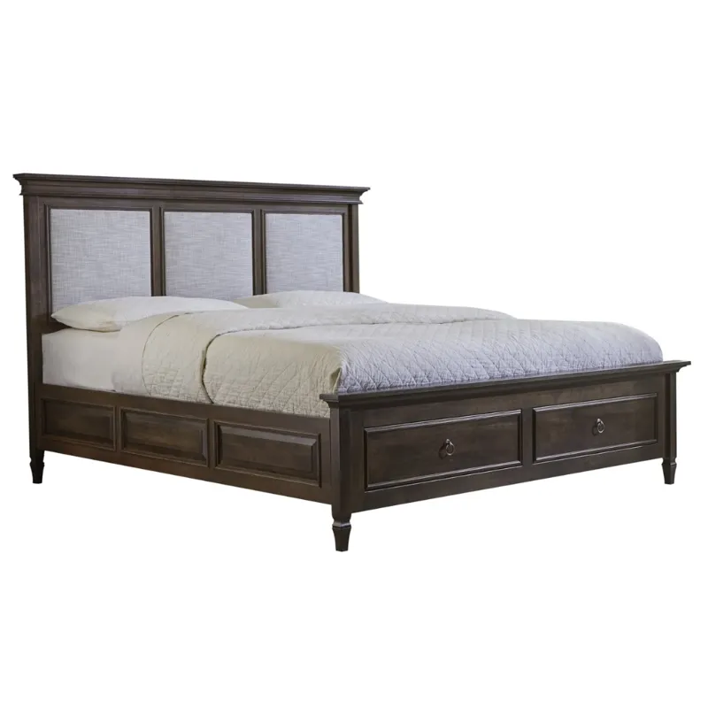 Vineyard Haven King Panel Bed - Rustic Cherry