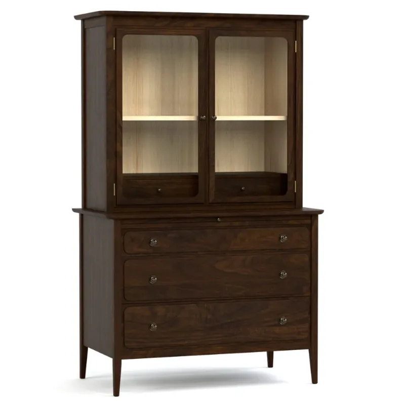 Hudson Valley Pull Out Desk with Hutch