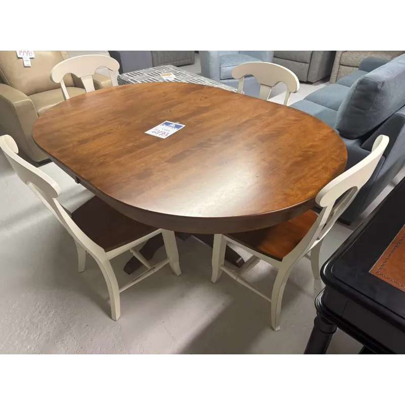 Solid wood dining table & 4 chairs