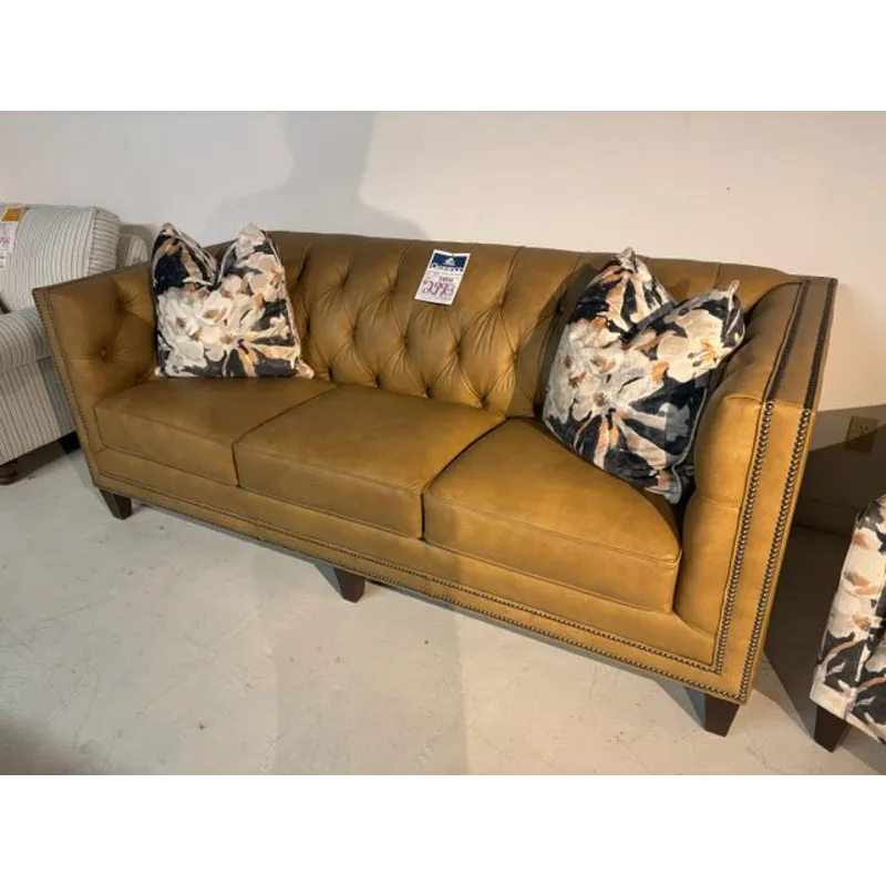 Top grain leather sofa