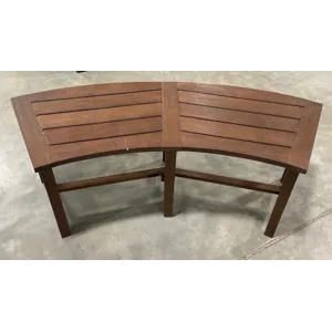Eucalyptus Curved Wood Bench
