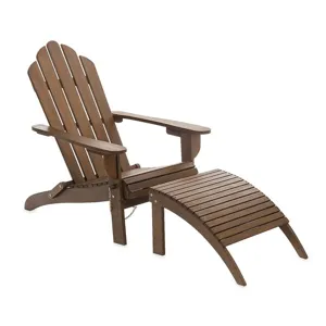 Foldable Chair with Footrest