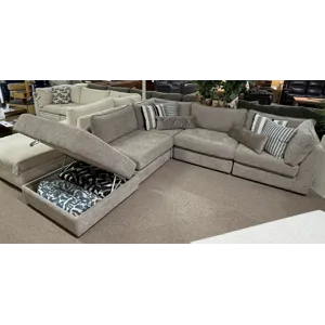 5-Piece Decor-Rest Sectional W/ Storage Ottoman