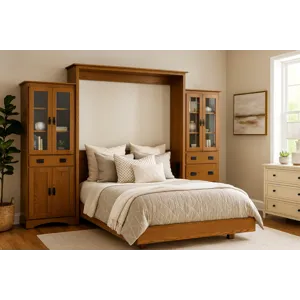 Old English Mission Murphy Wall Bed - Queen