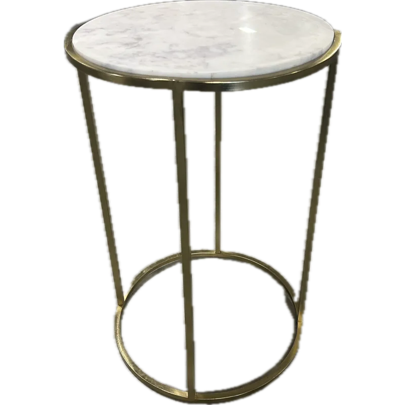 Marble Round Table Brass