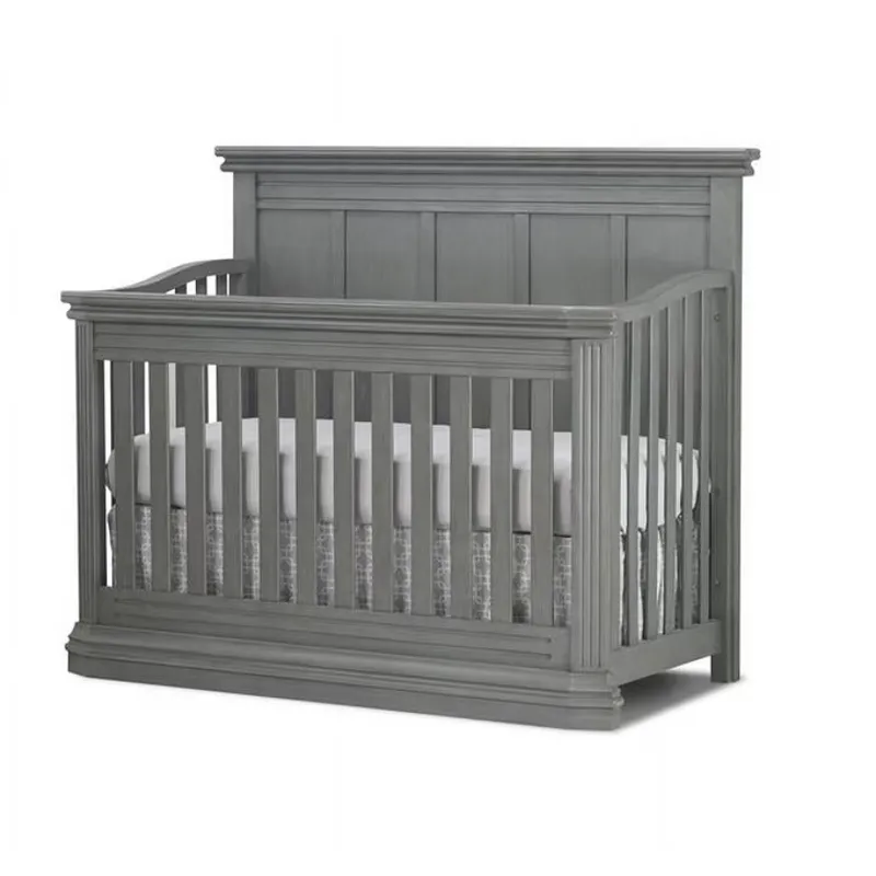 Sutton Panel Crib in Grey