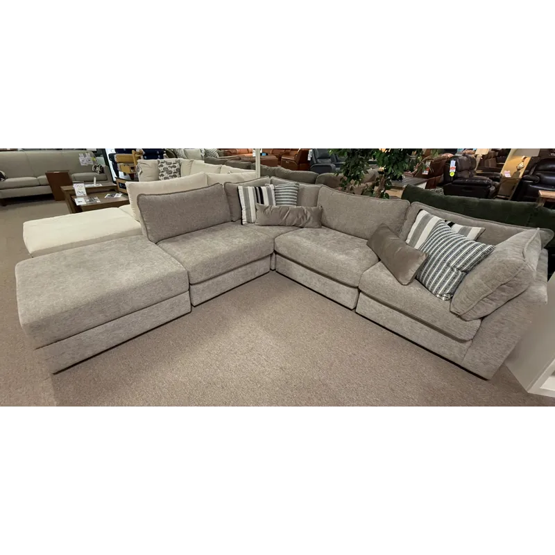 5-Piece Decor-Rest Sectional W/ Storage Ottoman