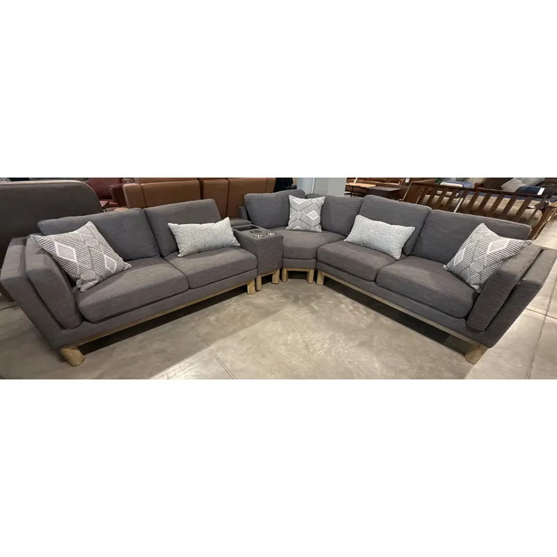 4 Piece Sectional w/ Wireless Charger and Speaker