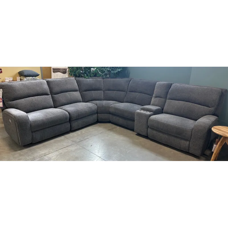 Polaris Bizmark Grey 6PC Power Sectional