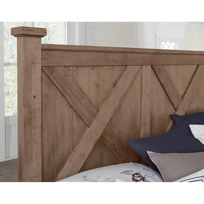 Cool Rustic Queen Headboard Only in Natural