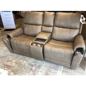 Carter Power Reclining Loveseat with Console & Power Headrests & Lumbar