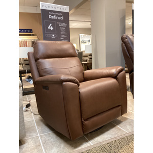 Refined Perfect Match Power Swivel Gliding Recliner with Power Headrest & Lumbar