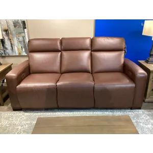 Acadia Power Reclining Sofa w/ Headrest - Dean Chestnut