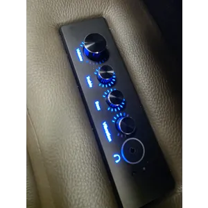 Daniel Triple Power Home Theater Leather Reclining Console Loveseat, Built-in Speakers, Heat and Mas