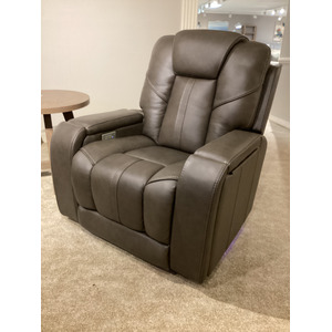 Daniel Triple Power Home Theater Leather Reclining Console Loveseat, Built-in Speakers, Heat and Massage