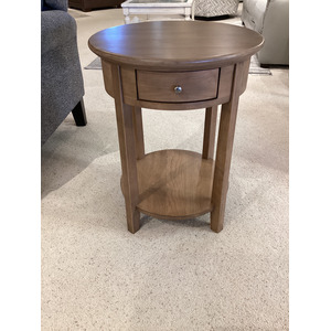 McKenzie Round Side Table - Pecan