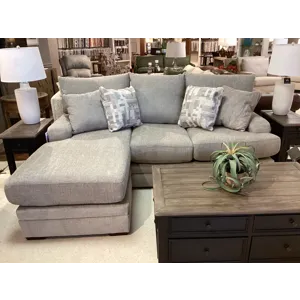 Luca Sofa with Floating Ottoman Chaise - Living Large Tobacco