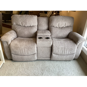 James Power Reclining Loveseat w/ Headrest, Lumbar & Console