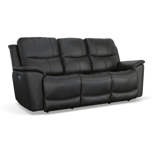 Cade Leather Power Reclining Sofa w/ Power Headrests