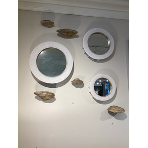 Halycon Abstract Mirrors, White S/3