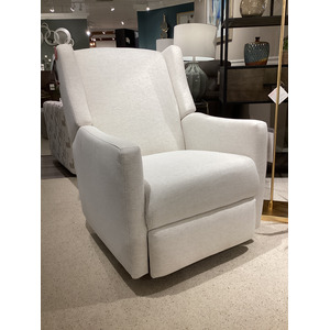 Lillian Fabric Swivel Glider Recliner - Snow