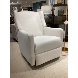 Lillian Fabric Swivel Glider Recliner - Snow