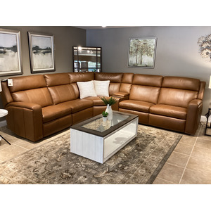 Wyatt Power Reclining Sectional with Power Headrest & Lumbar