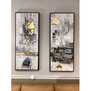 Life Scenes Hand Painted Canvases, S/2