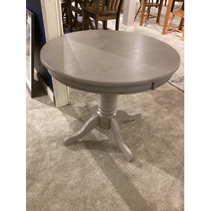 Carmel 36" Solid Wood Round Pedestal Table - Grey