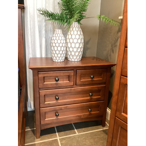 McKenzie 4-Drawer Nightstand - Glazed Antique Cherry