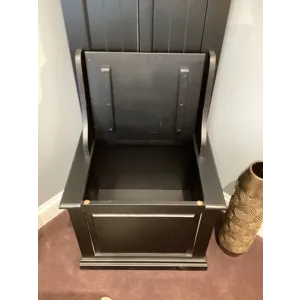 Hall Tree with Blanket Storage - Black