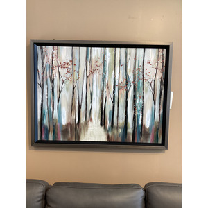 Corner Flower Textured Framed Print